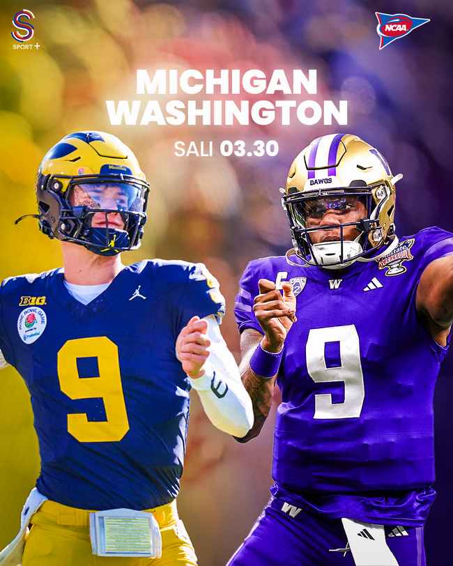 S Sport Plus, NCAA Kolej Amerikan Futbol final maçını Türkiye’de ilk kez Türkçe anlatımla canlı yayınla sporseverlerle buluşturuyor. Michigan Wolverines ile Washington Huskies’in karşı karşıya geleceği maç 9 Ocak Salı günü saat 03:30'da başlayacak.