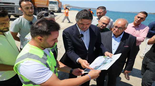 Aliağa ile Ege Adalarını deniz yoluyla birbirine bağlayacak vapur seferleri için Yalı Mahallesi Su İskelesi’nde inşaat çalışmalarına başlandı. 