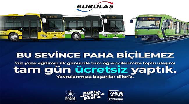 Bursa'da binlerce öğrenciye ücretsiz ulaşım sürprizi