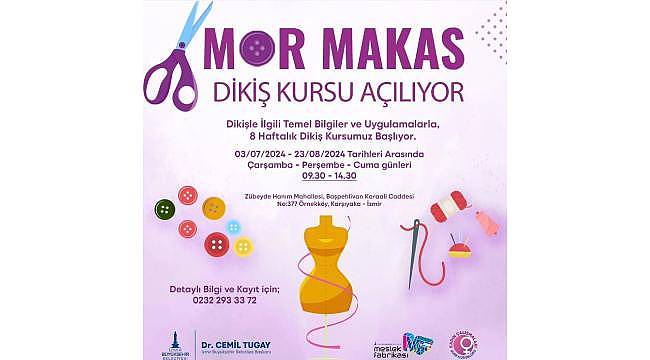İzmir Büyükşehir'den Kadınlara Destek: Mor Makas Dikiş Kursu Başlıyor! 
