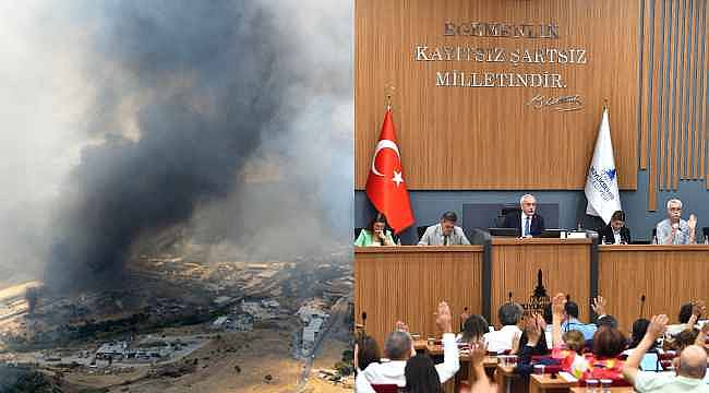 İzmir Büyükşehir Belediye Meclisinde Gündem Yangın