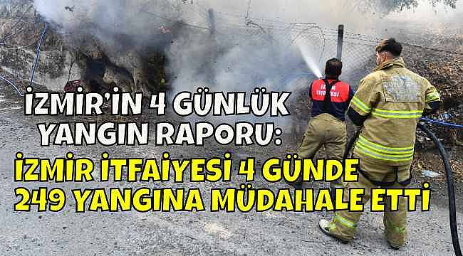 İzmir'in 4 Günlük Yangın Mücadelesi: İtfaiye 249 Yangına Müdahale Etti