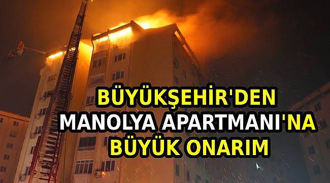 Büyük Yangında Zarar Gören Manolya Apartmanı İçin Tamirat Seferberliği