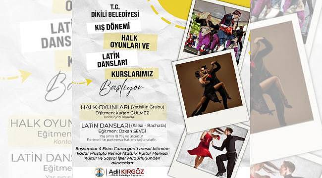 Dikili'de Halk Oyunları ve Latin Dansları Kursları İçin Kayıtlar Başlıyor