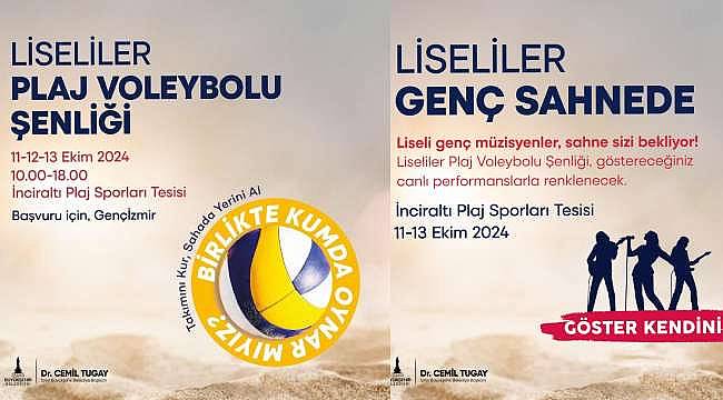 İzmir'de Liseliler Plaj Voleybolu Şenliğinde Buluşuyor