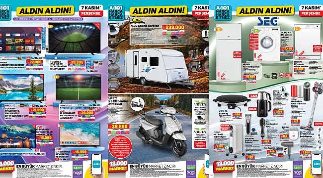 A101 7 Kasım İndirim Kataloğu: Çekme Karavan, SEG Beyaz Eşyalar ve Daha Fazlası 