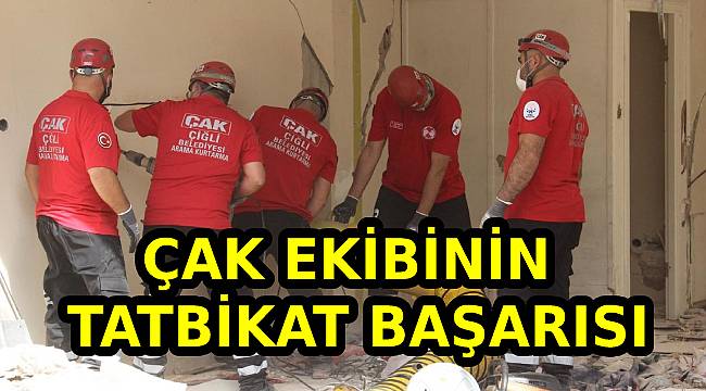 Çiğli Belediyesi Arama Kurtarma Ekibi, İzmir'deki Deprem Tatbikatında Göz Doldurdu