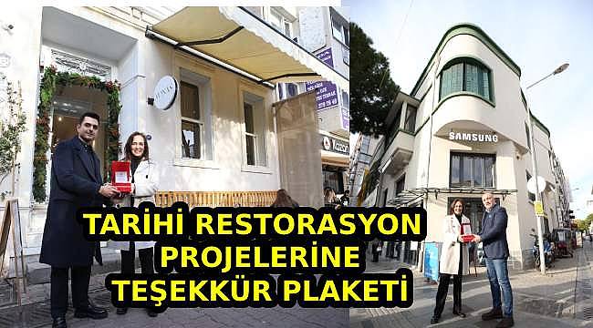 Aslına Uygun Restorasyonlara Karşıyaka Belediyesi'nden Teşekkür Plaketi