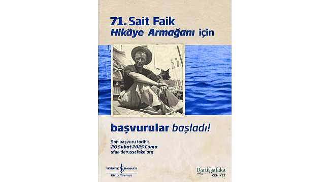 71. Sait Faik Hikâye Armağanı Başvuruları Başladı