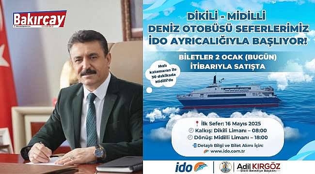 Dikili-Midilli Arası Deniz Otobüsü Seferleri Başlıyor