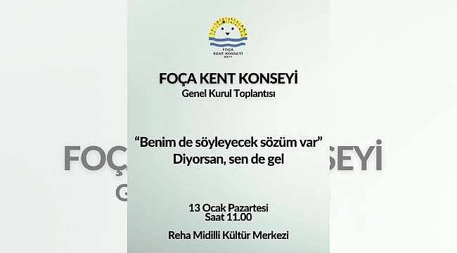 Foça Kent Konseyi'nden Genel Kurula Davet: "Benim de söyleyecek sözüm var"