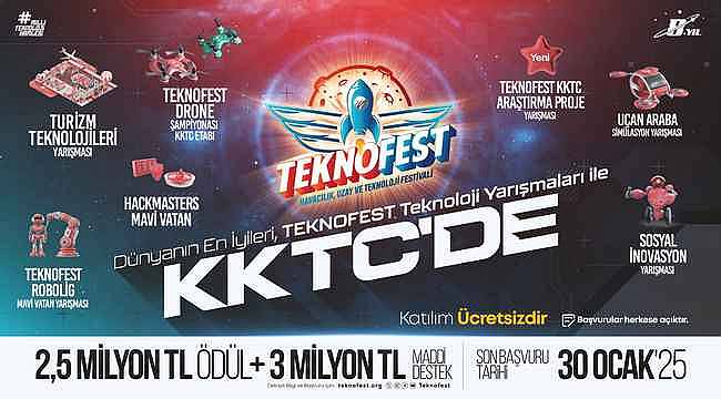 TEKNOFEST KKTC 2025 Teknoloji Yarışmalarına Başvurular Devam Ediyor!